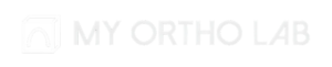 myortholab logo 3d white on transparent